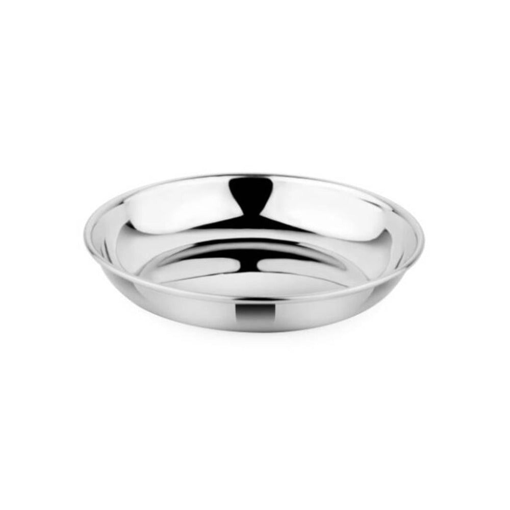 Mirror Royal Stainless Steel Halwa Plate - 1