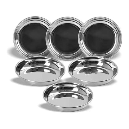 Mirror Royal Stainless Steel Halwa Plate - 5