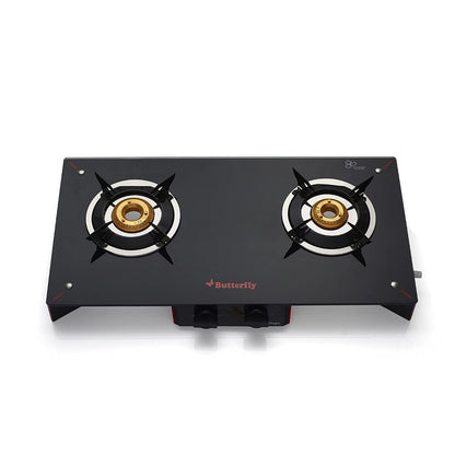 Butterfly Prism Glass 2 Burner Gas Stove - 1