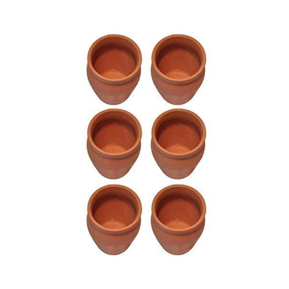 RasoiShop Ceramic Kullar Plain 200 ML Tea Coffee Cups - 4