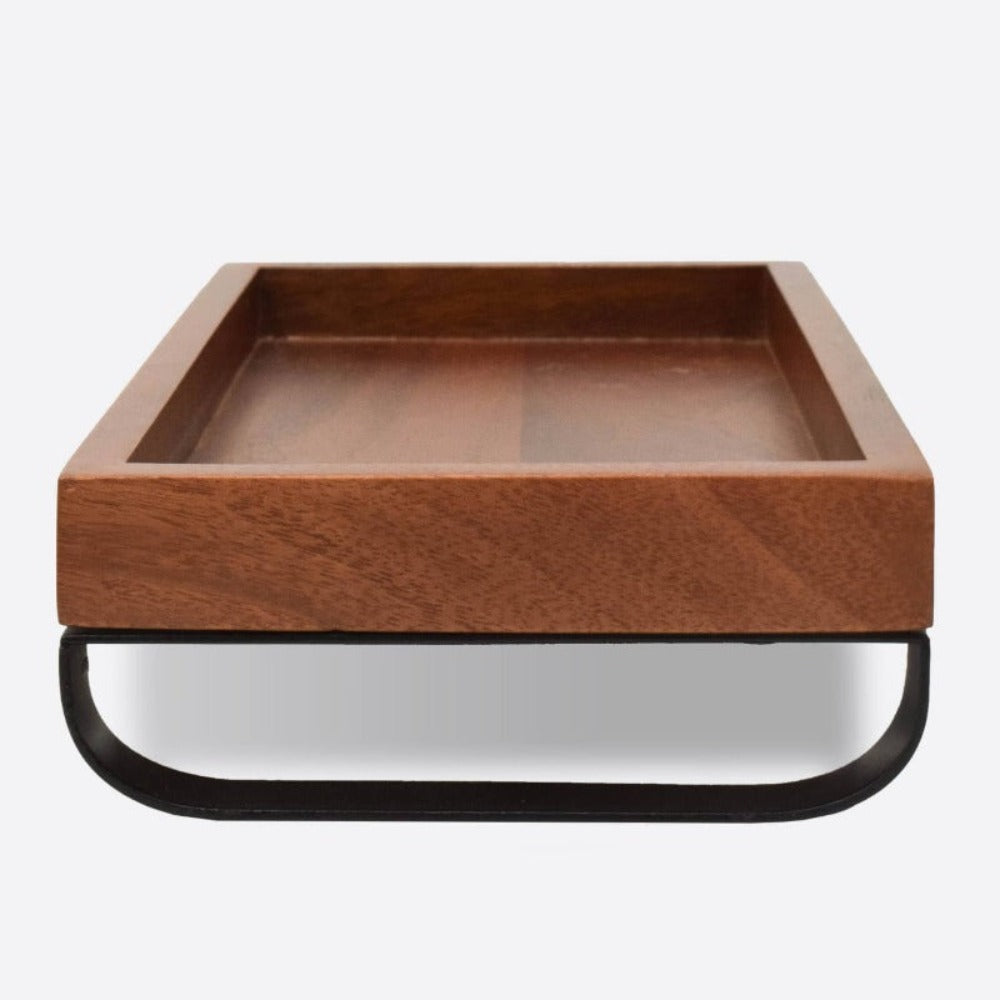 Softel Wooden Serving Tray with Metal Stand - RSBB0242L - 4