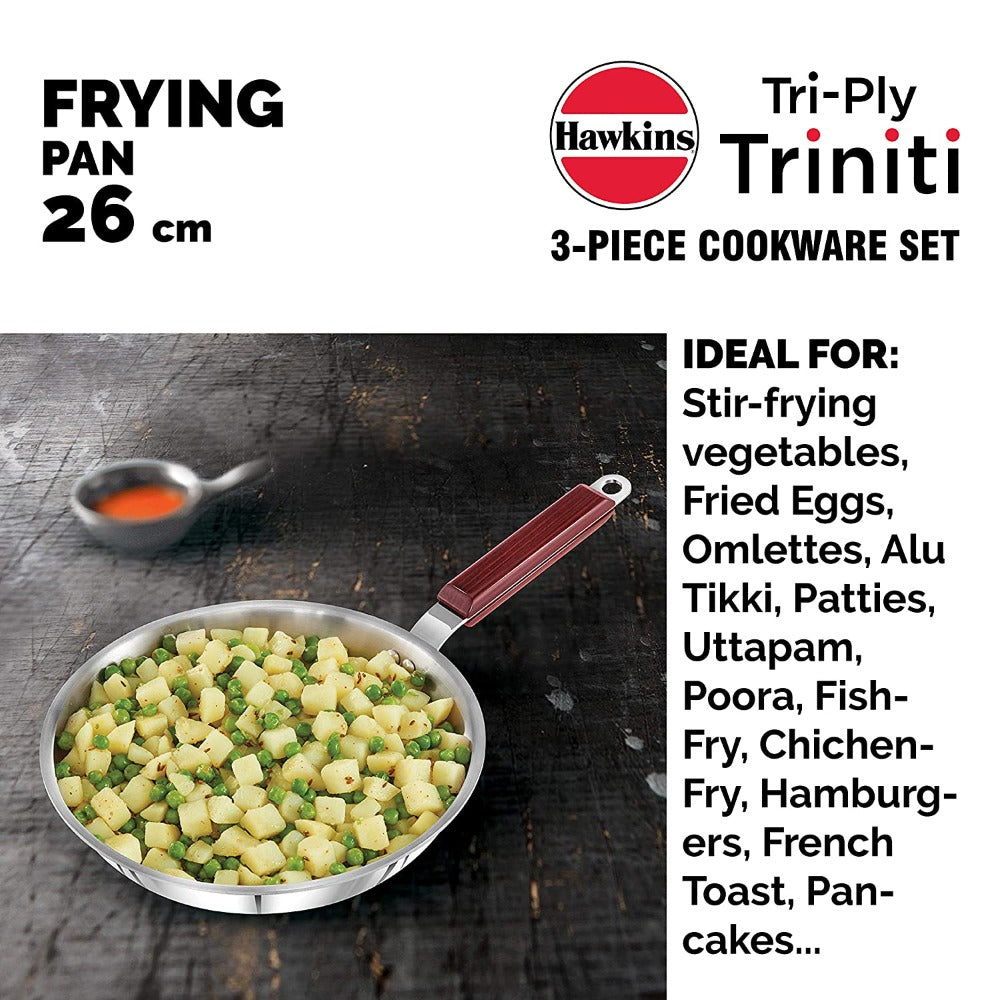 Stir popular fry pan Tri-Ply