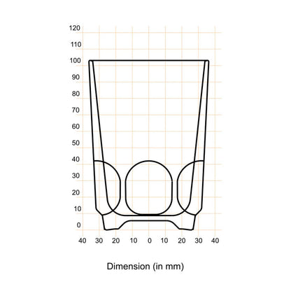 YERA T9C 265 ML India Series Glass | Set of 6 Pcs