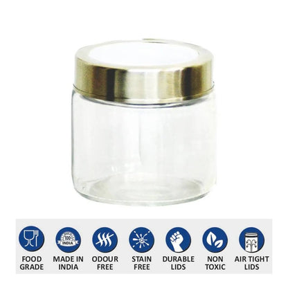 Yera X Series 275 ML Glass Storage Jar with Metallic Lid - JR275 - 2