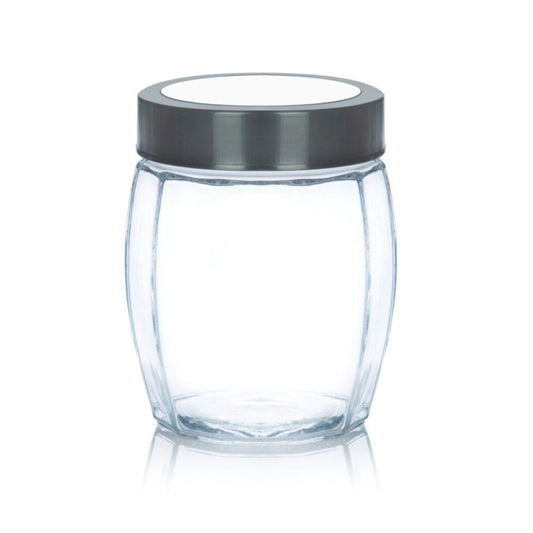 Yera X-Series KBM Glass Storage Jar with Steel Lid - 900 ML - 1