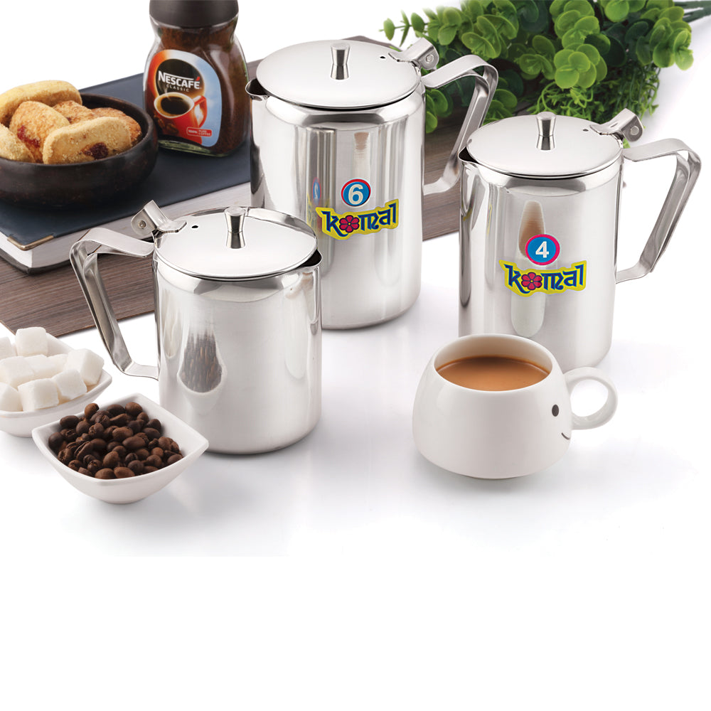 Komal Stainless Steel 750 ML Coffee Pot - 2